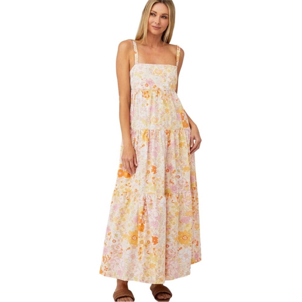 Free People Park Slope Floral Maxi Dress (Fits Large)